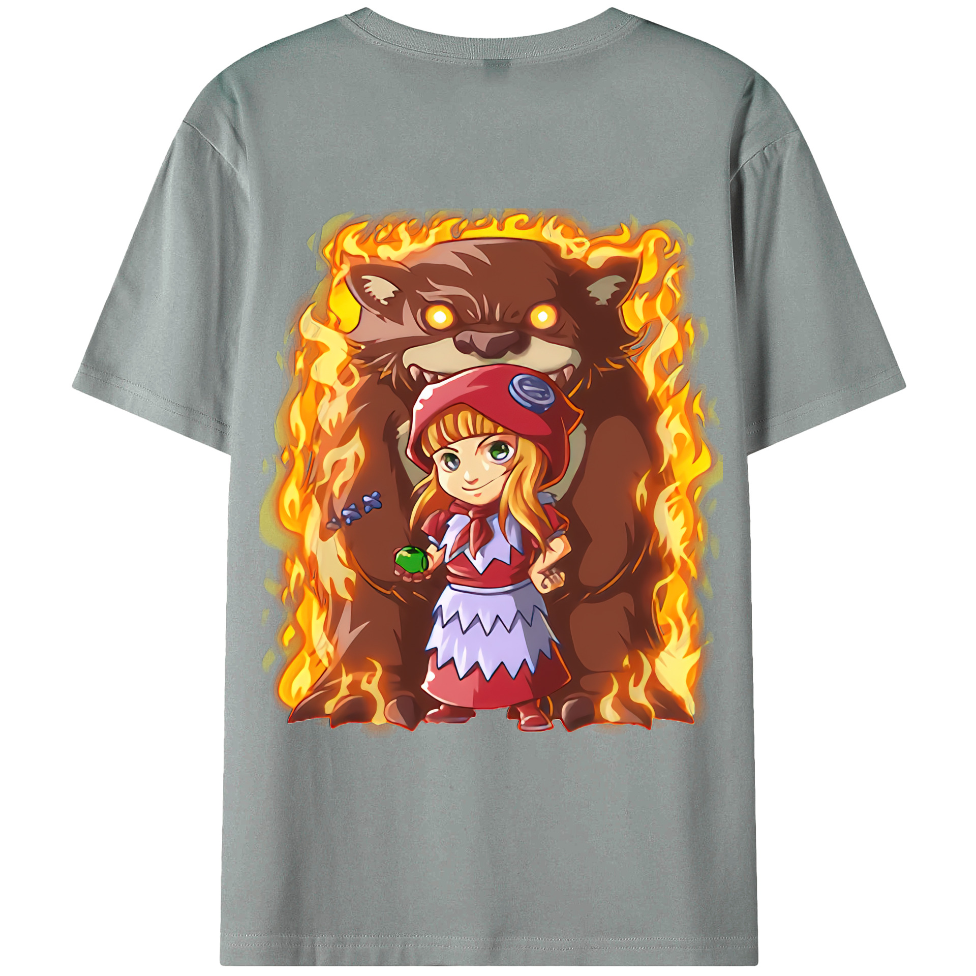 （画像用） リーグ・オブ・レジェンド League of Legends LOL 綿100％ メンズ半袖Tシャツ（バックプリント） 通気性